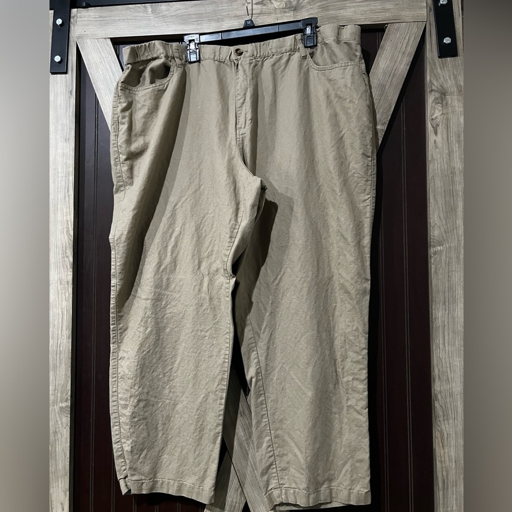 Catherines Tan Linen-Blend Apparel - Picture 3 of 6